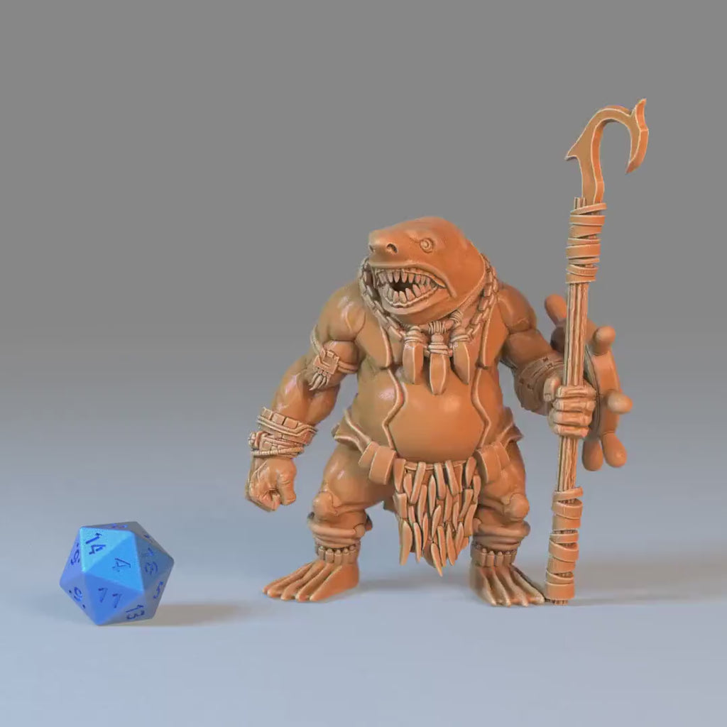 Shark Folk Brute Set of 3 DND Miniatures | Aquatic Journey | 28mm & 32mm Resin DND miniature video