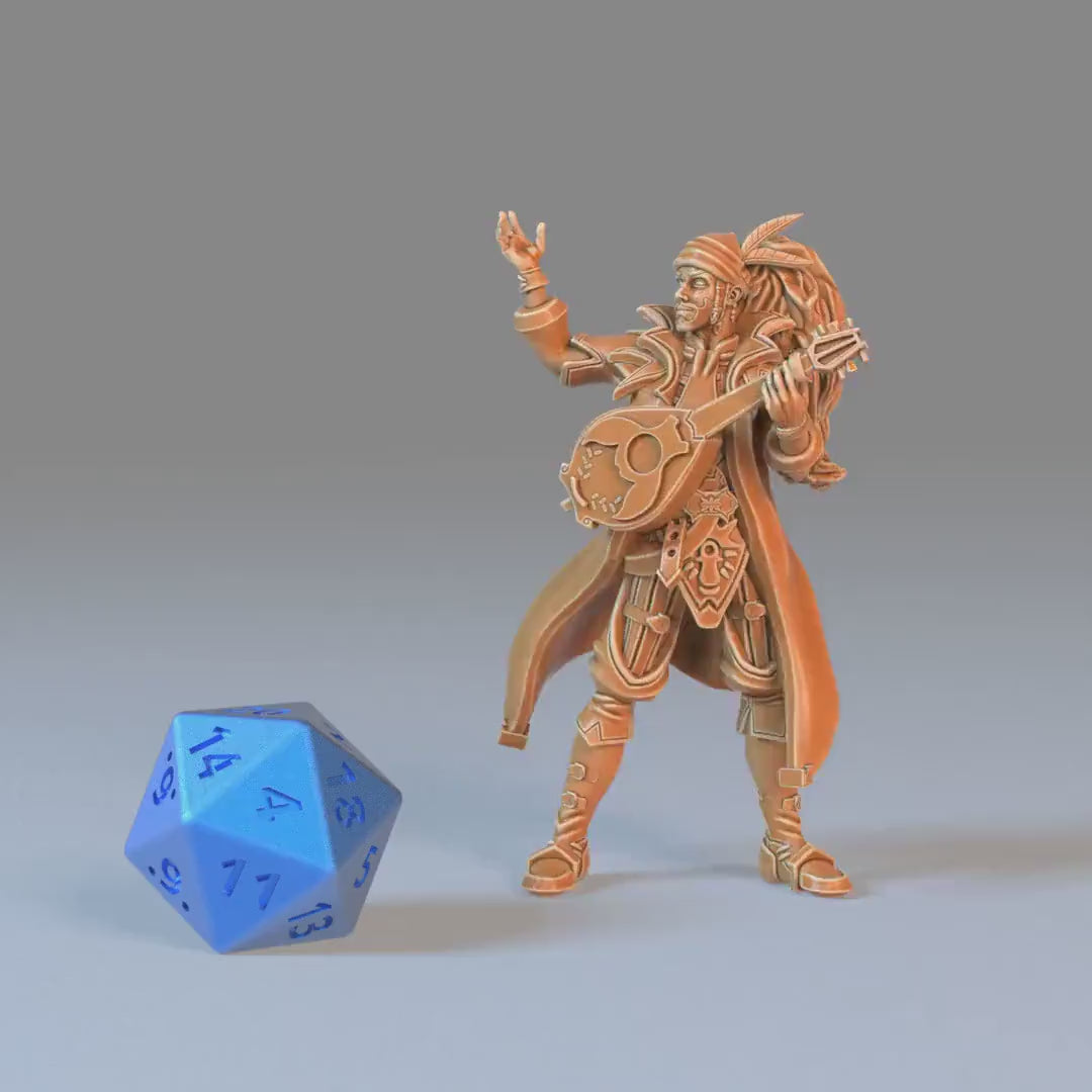 Bard Player Character Set of 3 DND Miniatures | Sunrise Tavern | 28mm & 32mm Resin DND miniature video
