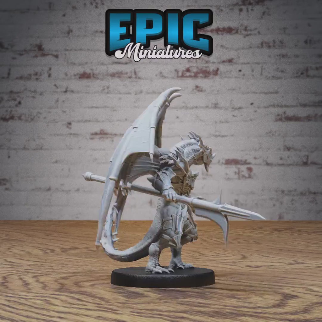 Winged Half Dragon Set of 5 DND Miniatures | Dragons Reign | 28mm & 32mm Resin DND miniature video