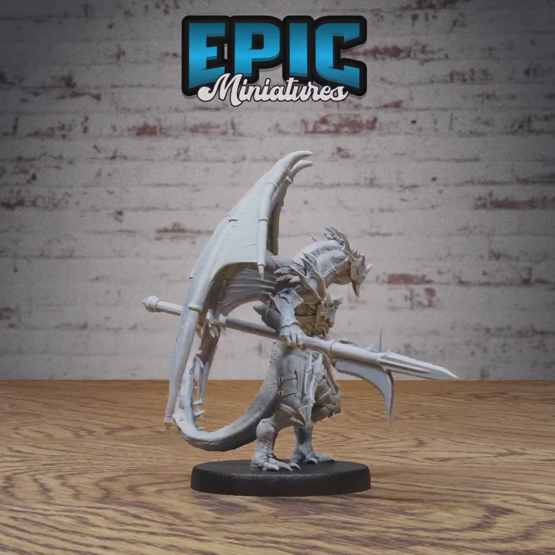 Winged Half Dragon Set of 5 DND Miniatures | Dragons Reign | 28mm & 32mm Resin DND miniature video