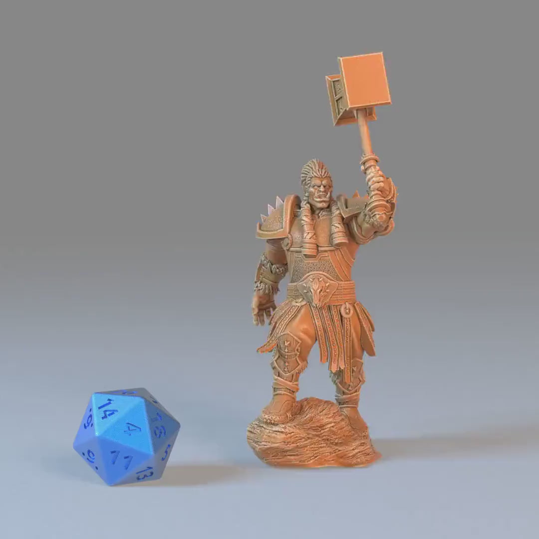 Orc Paladin Player Character Set of 3 DND Miniatures | Sunrise Tavern | 28mm & 32mm Resin DND miniature video