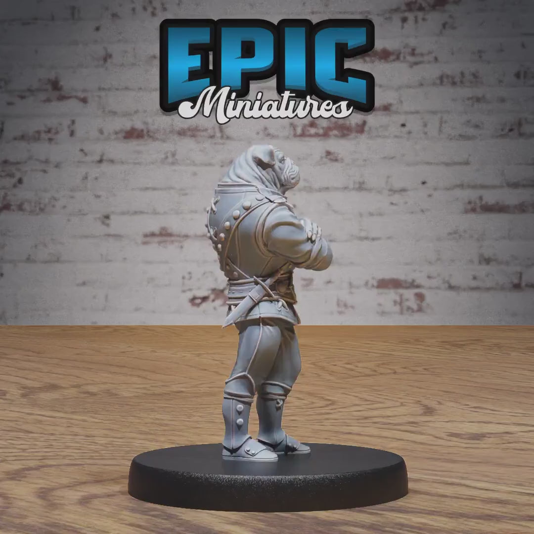 Dog Folk Noble Set of 3 DND Miniatures | Knights Honor | 28mm & 32mm Resin DND miniature video