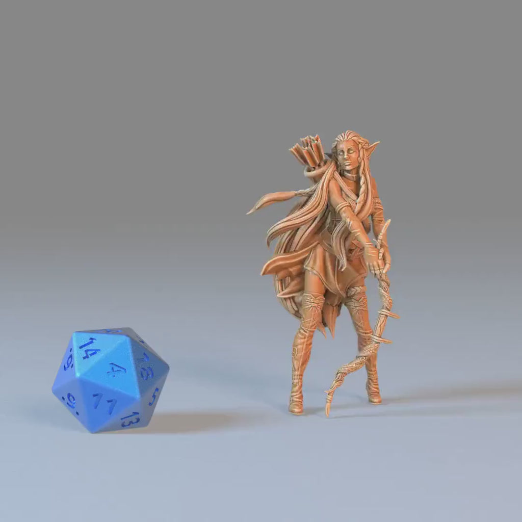 Elf Ranger Female Player Character Set of 3 DND Miniatures | Sunrise Tavern | 28mm & 32mm Resin DND miniature video