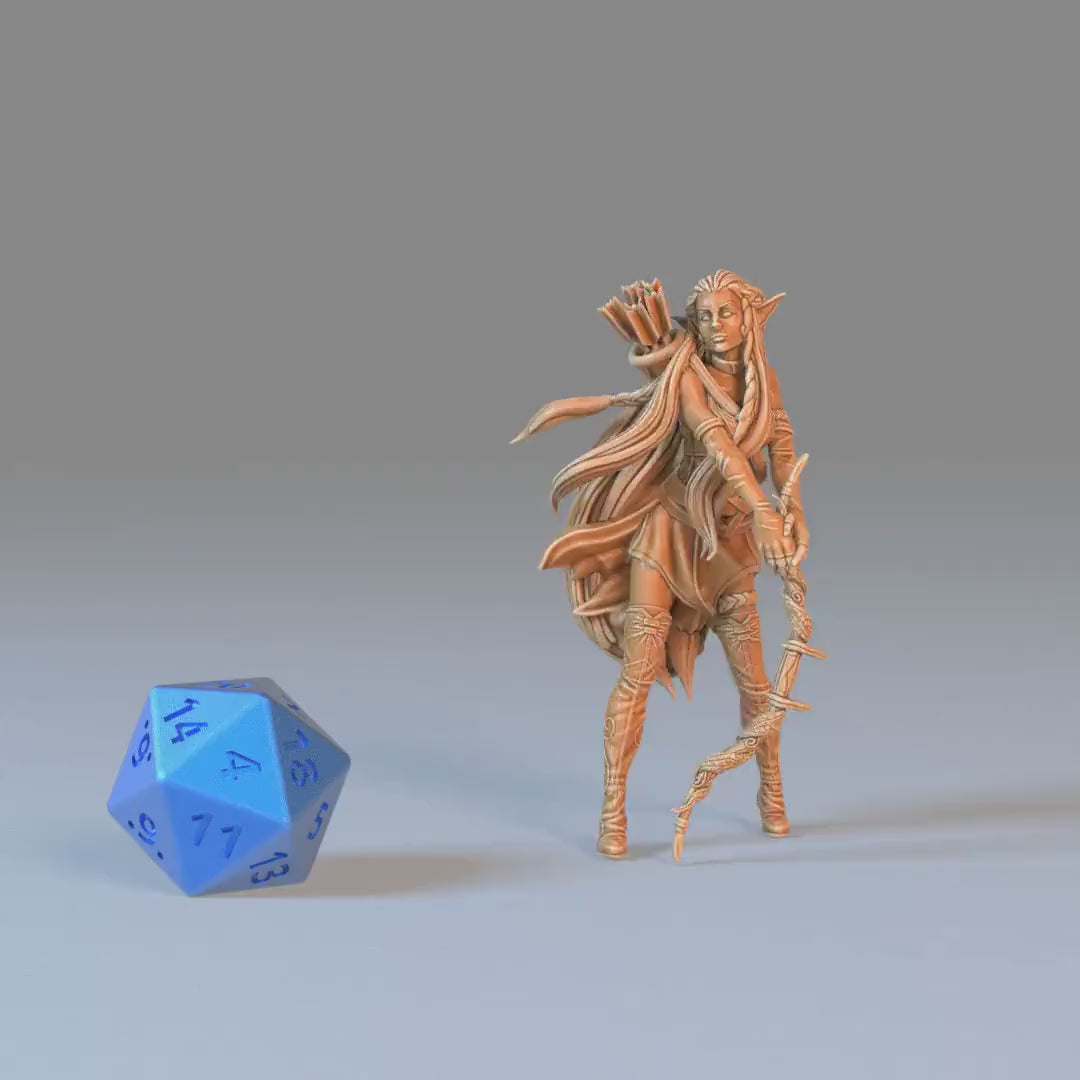Elf Ranger Female Player Character Set of 3 DND Miniatures | Sunrise Tavern | 28mm & 32mm Resin DND miniature video